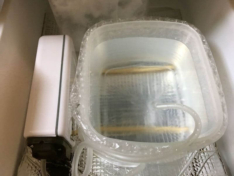 エアポンプで純氷作り
