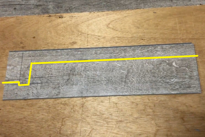 床材複雑なカットの線